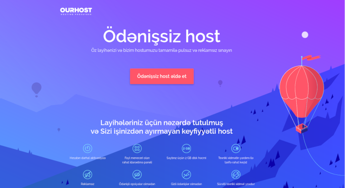 Free OUR HOST – Ödənişsiz host xidməti