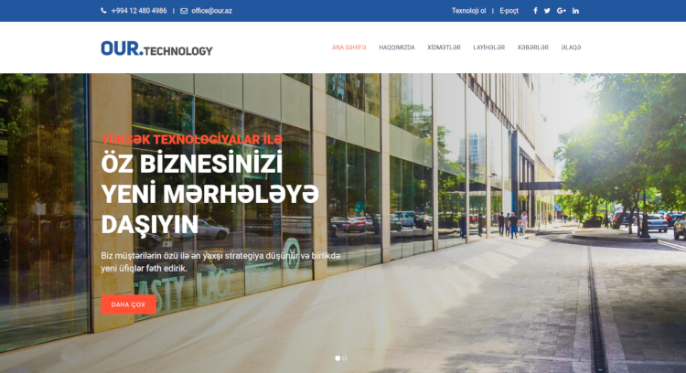 Our technology öz saytını yeniləmişdir
